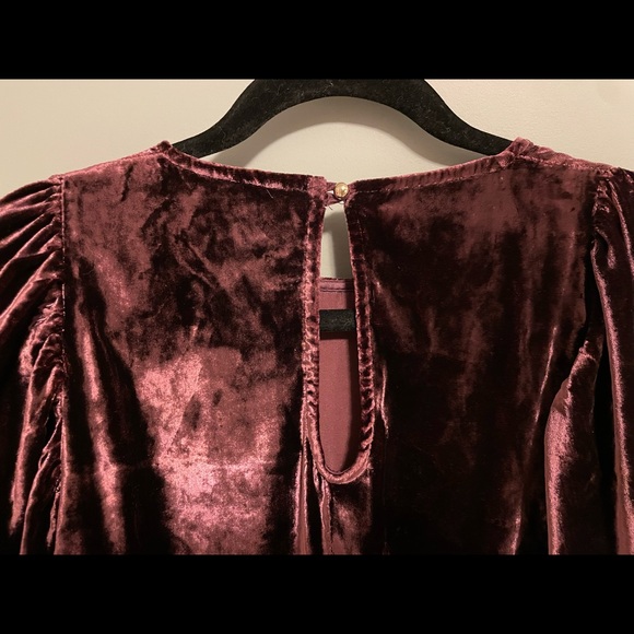 NWOT Velvet Bell Sleeve Dress - Picture 7 of 9